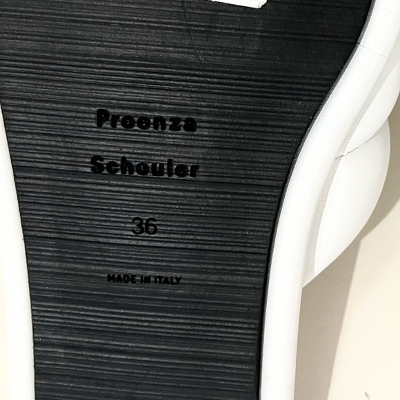 Proenza Schouler NWT Leather slip on sandals Made in Italy EU 36 US 6 white - Picture 8 of 8